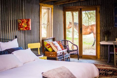 Luxurious king size bed .